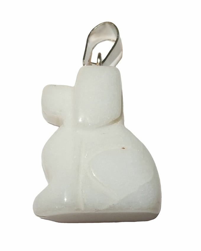 Hanger Hondje Wit Agaat