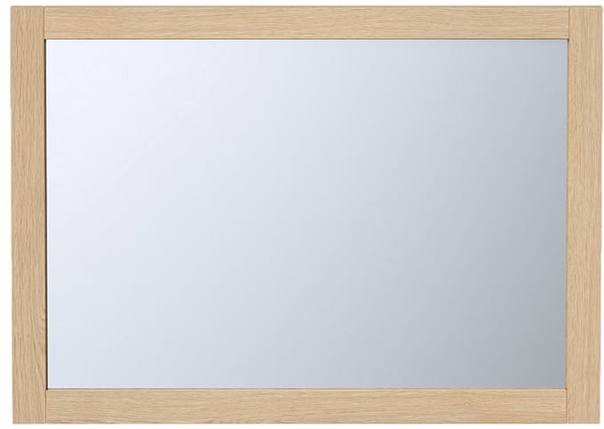 Vente-unique Rechthoekige spiegel met kader met eikenfineer - B50 x H70 cm - TIMEA