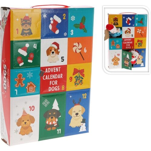 Koopmans Koopman Honden Speelgoed Adventskalender Set - 12 stuks, Kerstontwerp