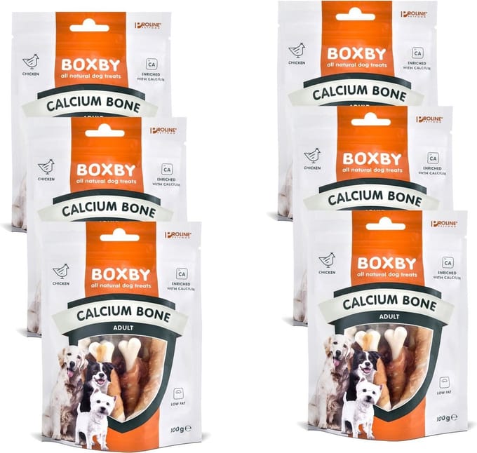 Proline Boxby Calcium Bone Beender&Calcium - Hondensnacks - 6 x 100 g