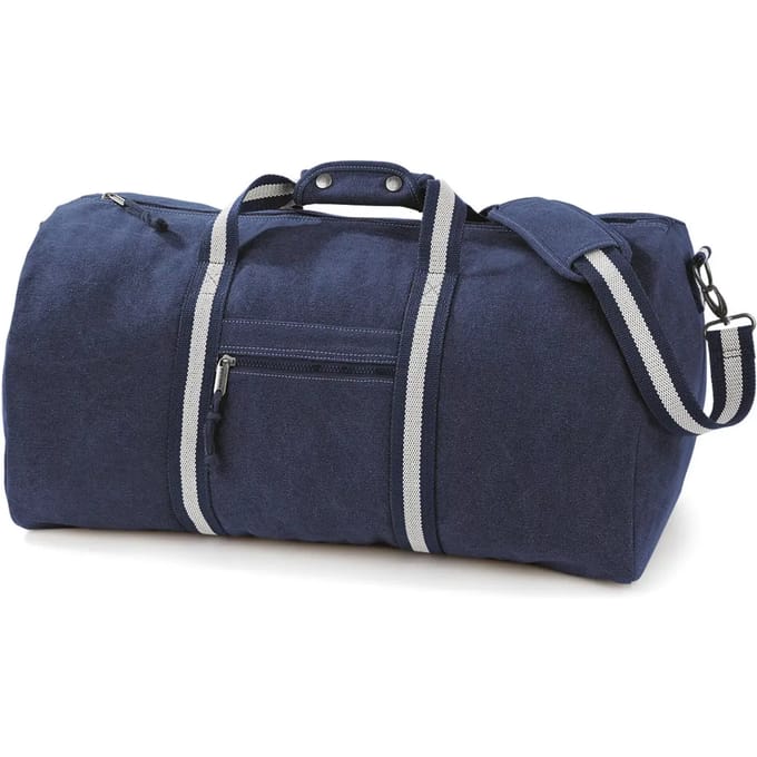 Quadra Sporttas-Weekendtas “used look” Vintage Oxford Navy