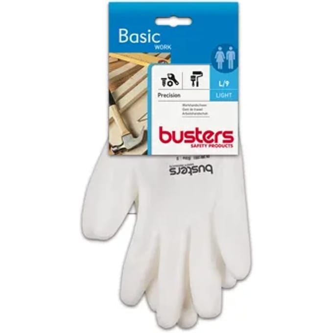 Busters Handschoenen High Tech Nylon Wit M9