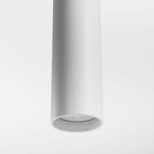 Canopus bianco l by LUSENZ - Cilindervormige opbouwspot in met mat witte coating