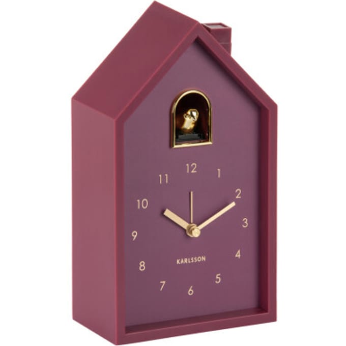 Karlsson wekker modern cuckoo oro dark mauve