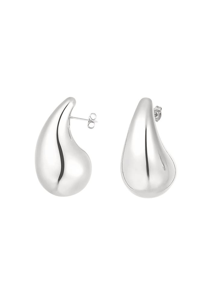 Bijoutheek Oorknoppen Big drop xl Zilver