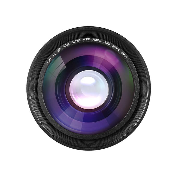 Objectif Macro grand Angle Full HD 30mm 37mm 0,39x pour caméscope vidéo numérique Ordro black