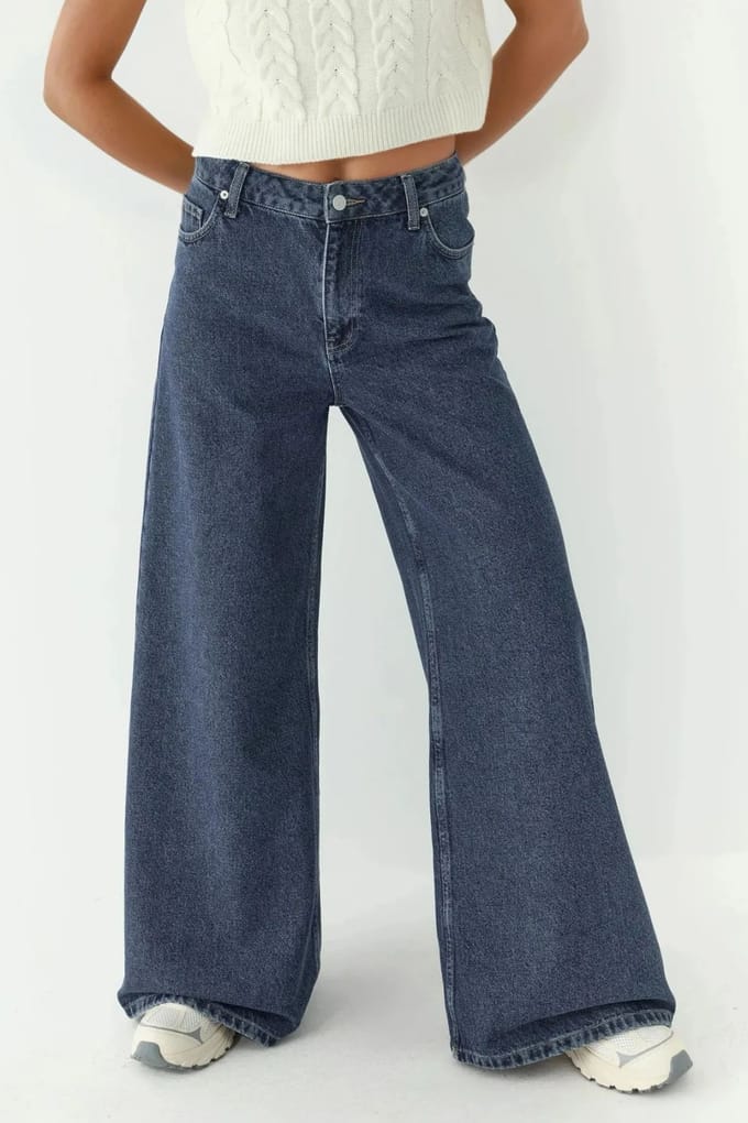 Hoge Taille Wijde Pijpen Jeans