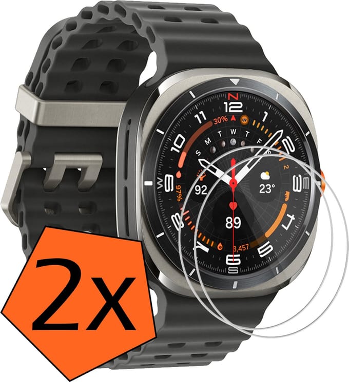 Screenprotector - Geschikt voor Samsung Watch Ultra Screenprotector Bescherm Glas - Screen Protector Geschikt voor Samsung Galaxy Watch Ultra (47 mm) Screenprotector Tempered Glass - 2 PACK