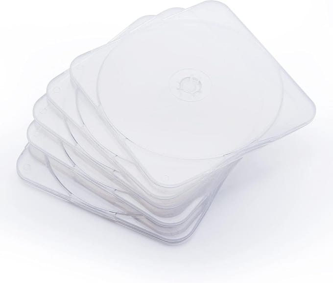 CD DVD Hoesjes - Disc Cases - Schijven Opslaan - Ultraslim Ontwerp - 50 Stuks - Transparant