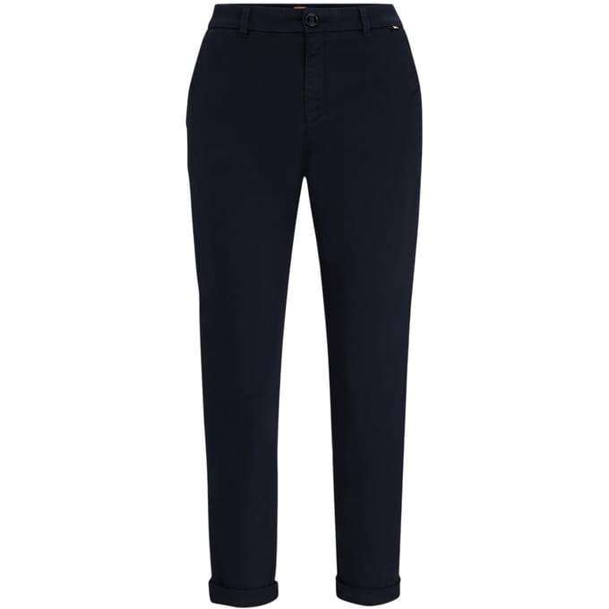 Boss Slanke chino’s voor dames (Middenblauw)