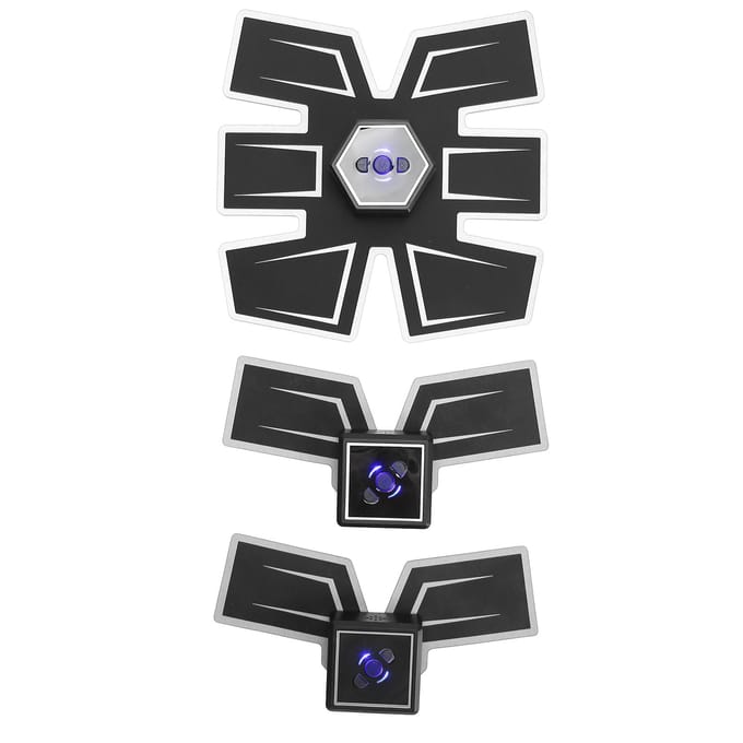 Fitness Buikspier Stimulator Patch EMS Smart Home Spier Massage Sticker AFS‑301 2Zwart white