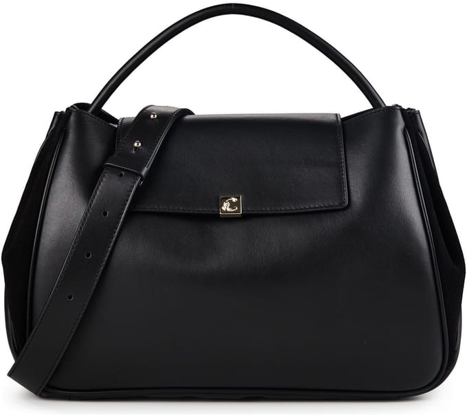 Coccinelle Pansy Schoudertas Leder 34 cm - Dames - noir-noir
