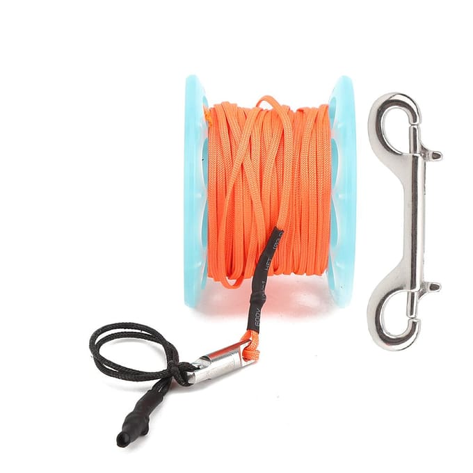 15m Plastic Draadspoel Dubbele Koppen Haak Duik Marker Boei Touw Wiel Gids Draadspoel Blue