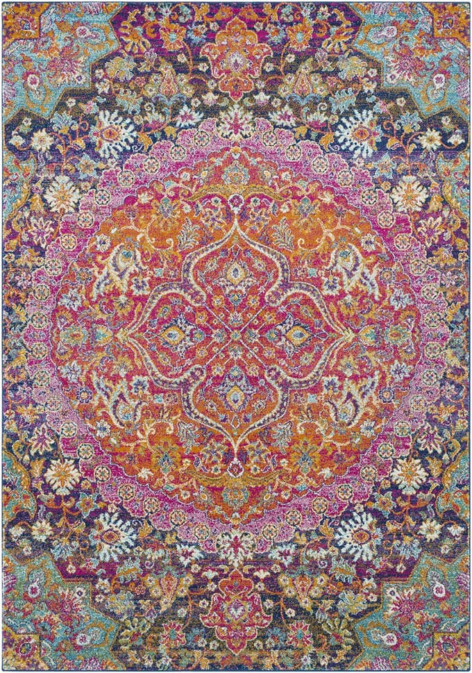 SURYA - NEERJA Vintage Oosters Granaatrood Tapijt