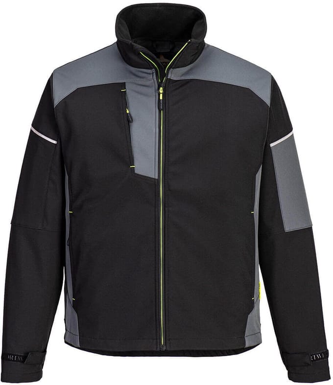 Portwest PW3 SOFTSHELL JACK (3L) PW378 - Zwart/Grijs - M