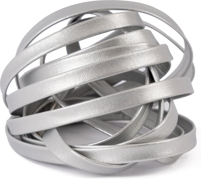 GBG Sneaker Veters Leer 140CM - Zilver - Silver - Schoenveters - Laces