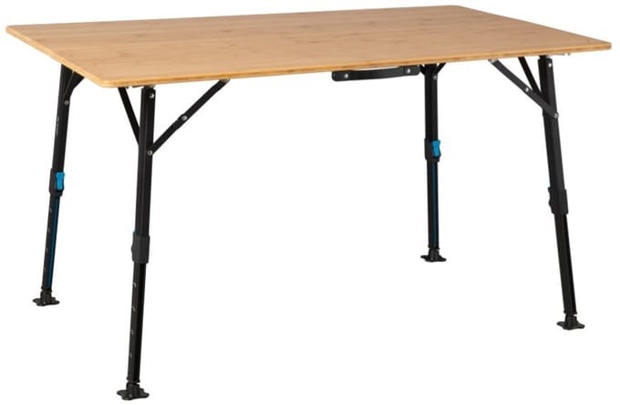 Defa Bamboe Tafel - Campingtafel - Bamboe blad 120x72 cm - Aluminium onderstel - Verstelbare poten