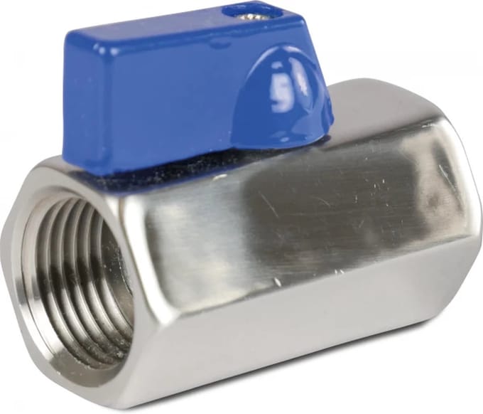 Profec Mini kogelkraan RVS 316 1/2" binnendraad 40bar