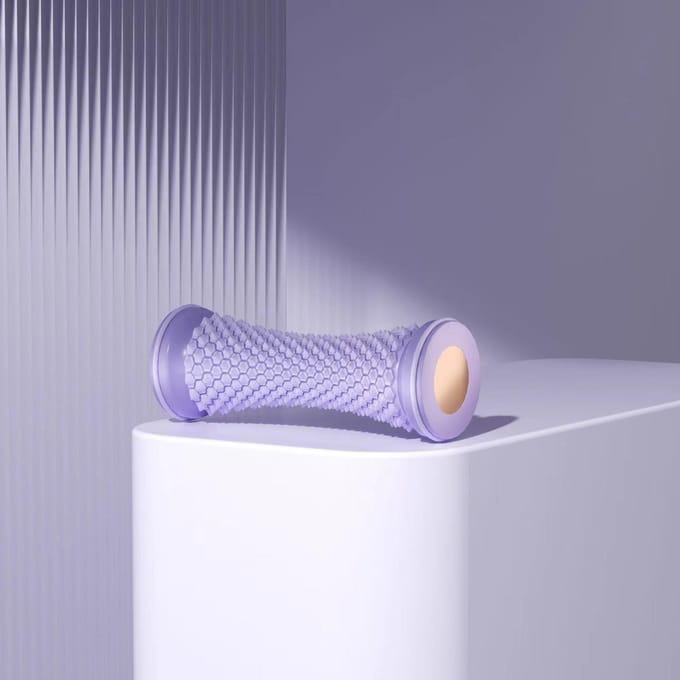 1 stuks Plastic Yoga Spier Massage Roller Voet Trainingsapparaat Multifunctionele Voetroller voor Spiernetwerk Drainage paars