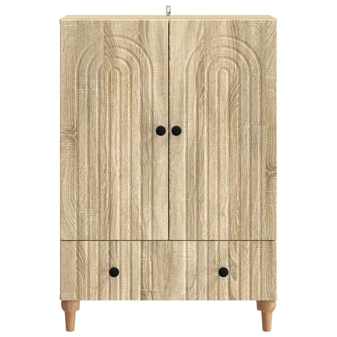 vidaXL - Dressoir - Sonoma - Eiken - 66 - x - 34,5 - x - 95 - cm - Bewerkt - hout