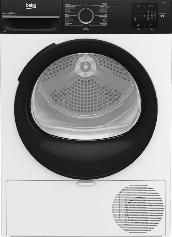 Beko BM3T3823B - Wasdroger - 8 kg - 64 dB - Warmtepomp - Wit