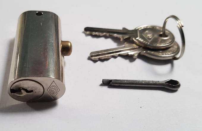 Cisa - Cilinderslot - Bureauslot - Archiefkastslot - Kastslot - Inclusief 2 sleutels