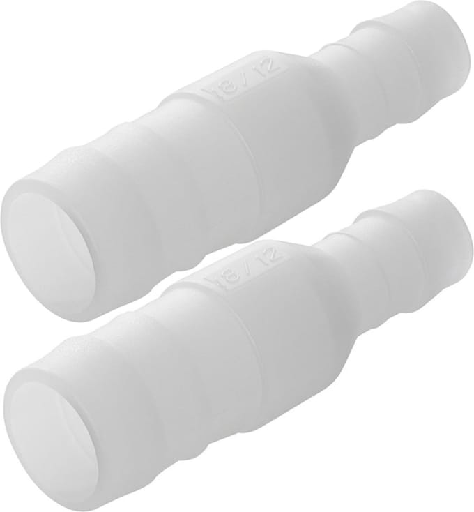 ProPlus Slangreduceerstuk - Recht - Ø 19 x 12 mm - Wit - Set van 2
