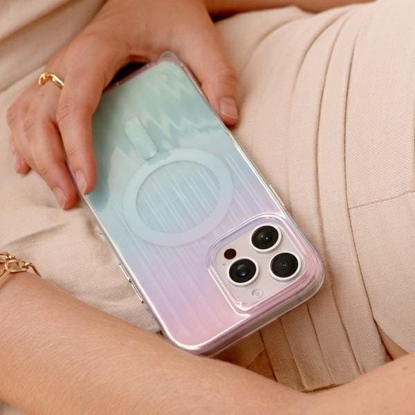 UNIQ Coehl Linear - Hoesje voor iPhone 16 - Magnetische Opladen - Opal Kleur