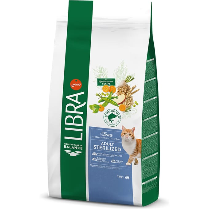 12kg Libra Cat Sterilized Droog tonijn kattenvoer