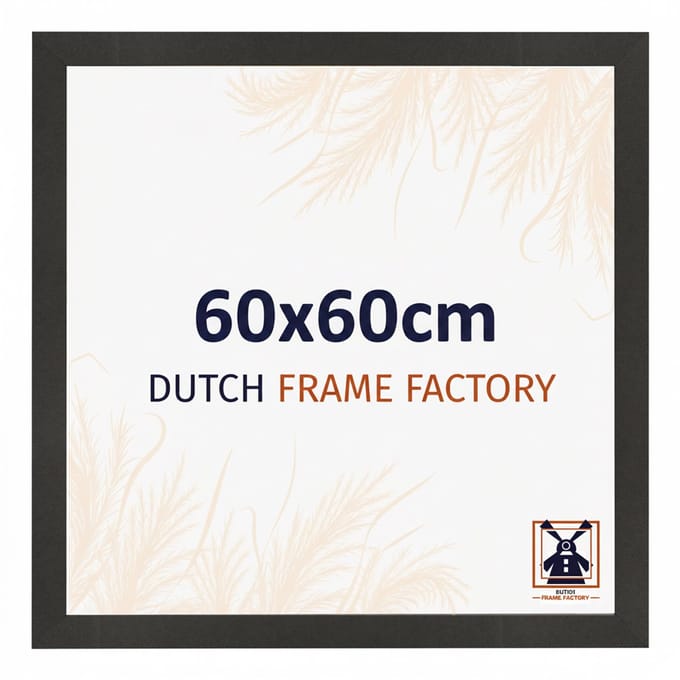 Fotolijst 60x60 cm - MDF - Zwart Mat - Benno