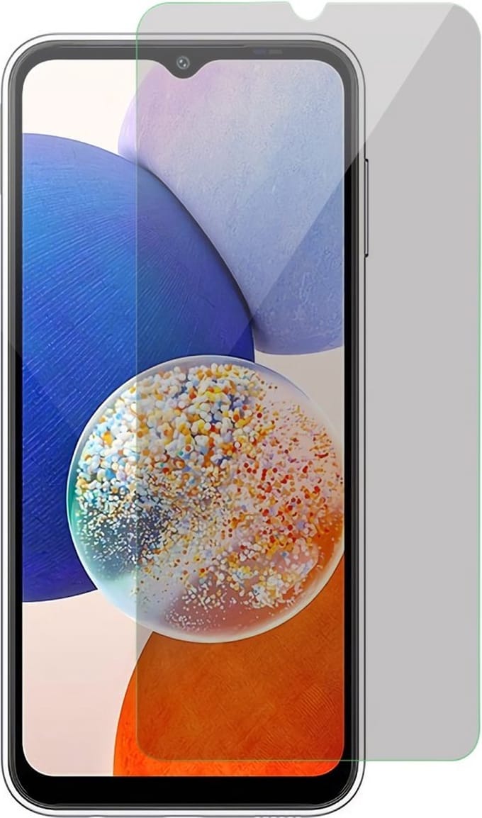 Coverup Screen Protector - Geschikt voor Samsung Galaxy A14 Screen Protector - Coverup Privacy Tempered Glass - Transparant