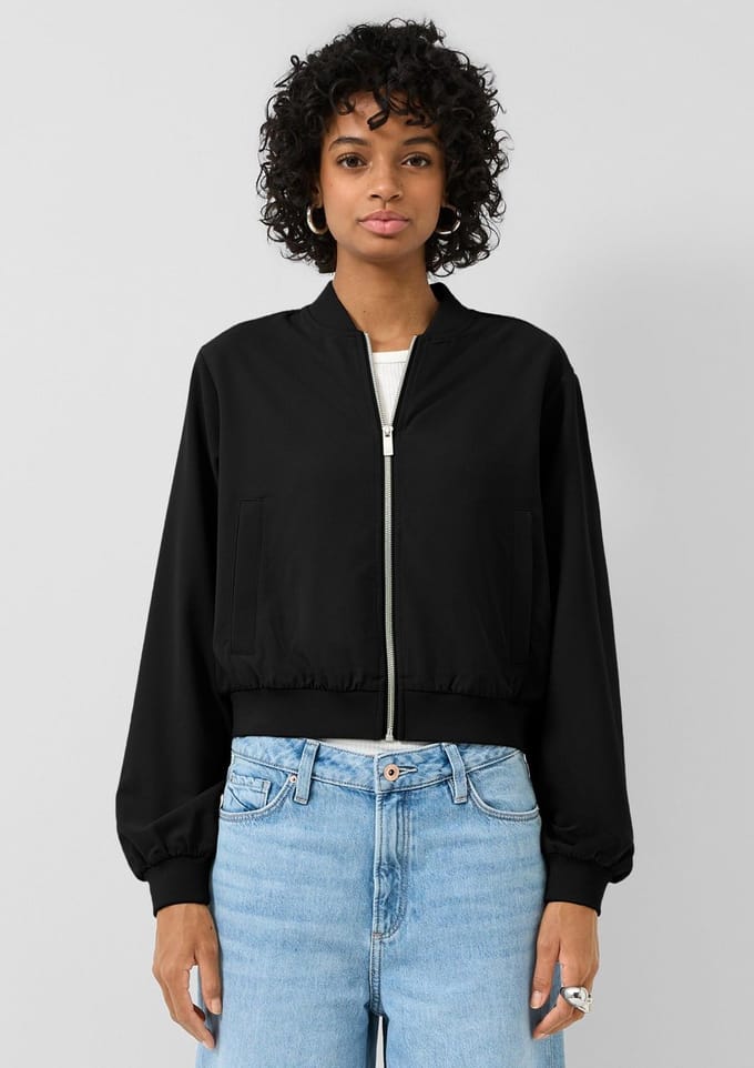 s.Oliver -qs Jackets Outdoor Black Größe: L | Bomberjacken Outlet | Damen | Schwarz