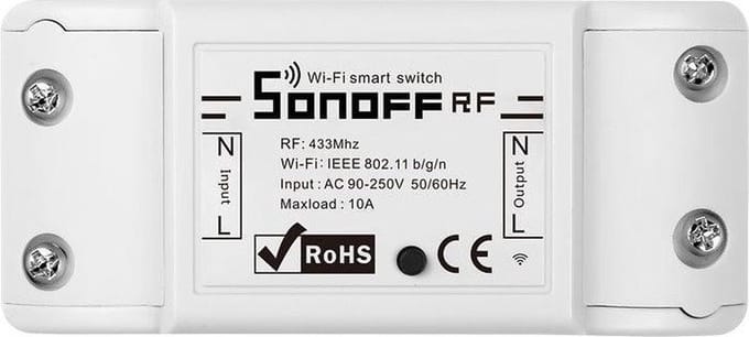 Sonoff RFR2 WIFI Smart switch met RF433 control