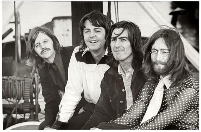 The Beatles - 1969 Photo Sticker - Zwart/Wit