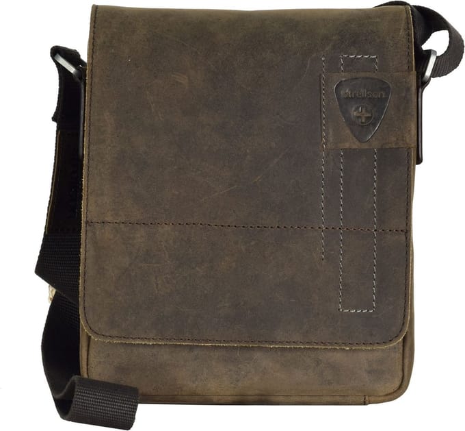 Strellson Richmond Schoudertas Leer 22 cm - Unisex, Jongens - dark brown