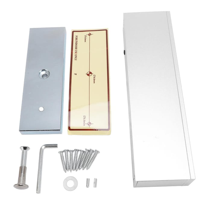 Serrure magnétique électrique, force de maintien de 1 200 lb, 12 V, sécurité intégrée, mode NC, serrure électromagnétique pour porte simple gray