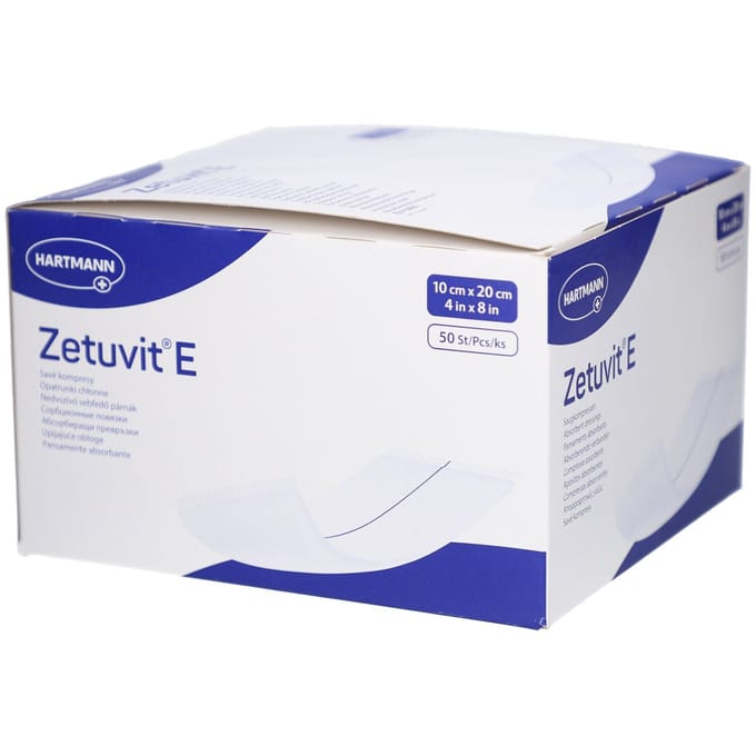 Hartmann Zetuvit E 10 x 20cm 413861 50 Compressen