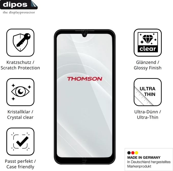 dipos – 4x Beschermfolie geschikt voor Thomson Origin 680 | Krasbestendige & heldere Screenprotector Ultra-Thin