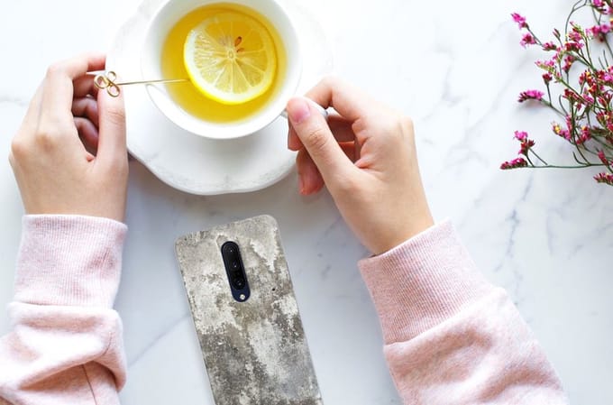 OnePlus 7 Pro TPU Siliconen Hoesje Beton Print