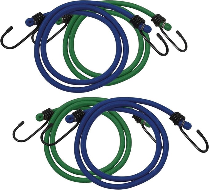Expander Set - Spanbanden Set - Bagage Vastzetten - TÜV GS Gecertificeerd - 8 mm Diameter - Blauw Groen