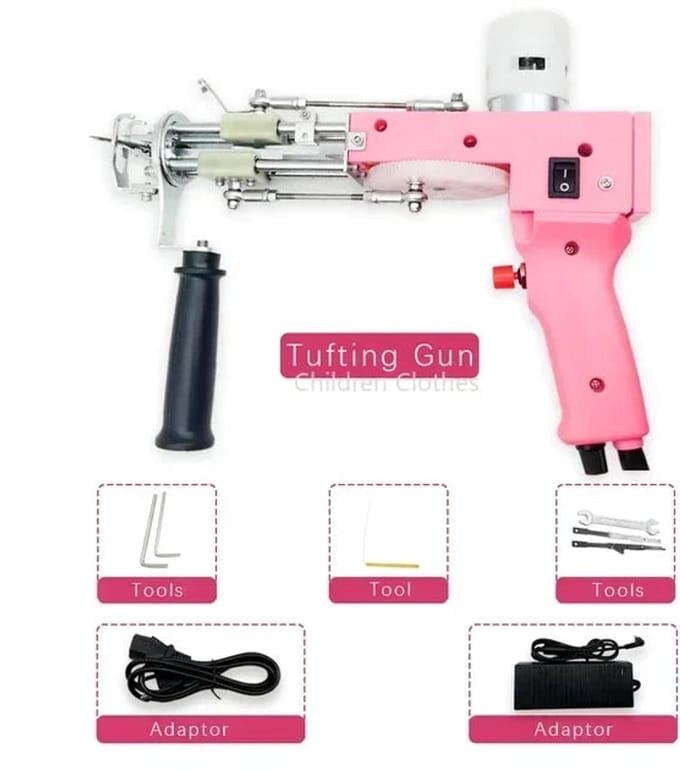 Tufting Gun – Tuftpistool – Borduurmachine – Tufting Machine – Punch Needle – Elektrisch 70W – Instelbare Snelheid 5-40 Steken/sec