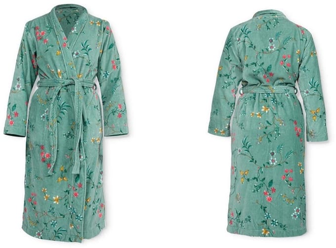 Pip Studio Les Fleurs Badjas - Groen - XXL