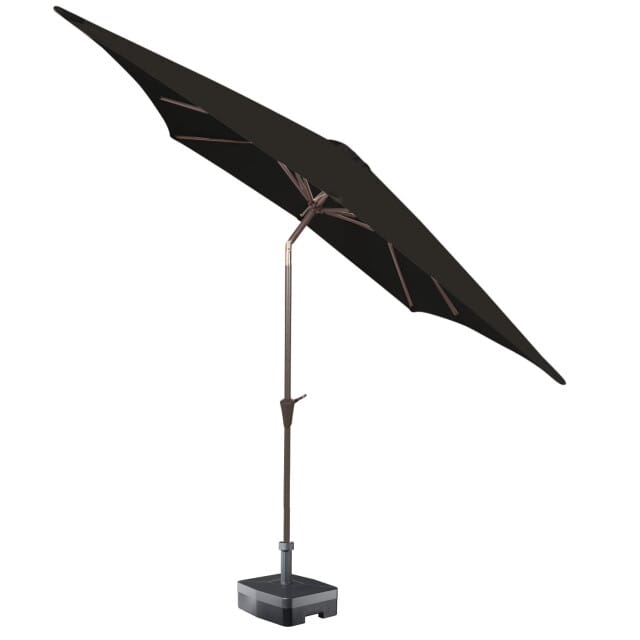 Kopu® Altea Parasol Vierkant 230x230 cm met Windvanger - Zwart