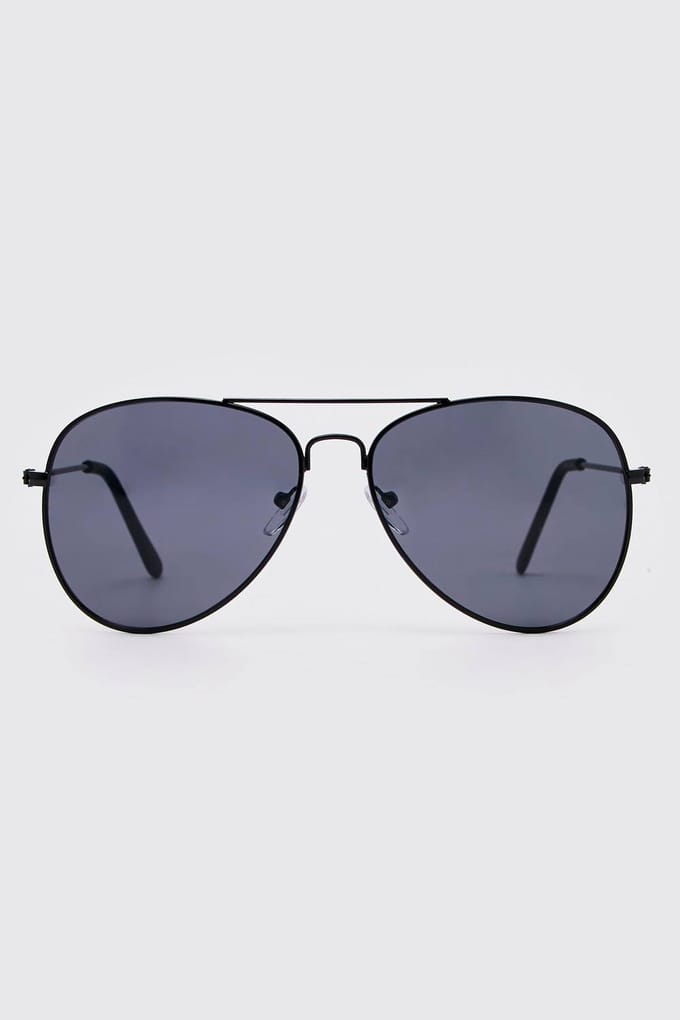 Metalen Aviator-zonnebril | Black