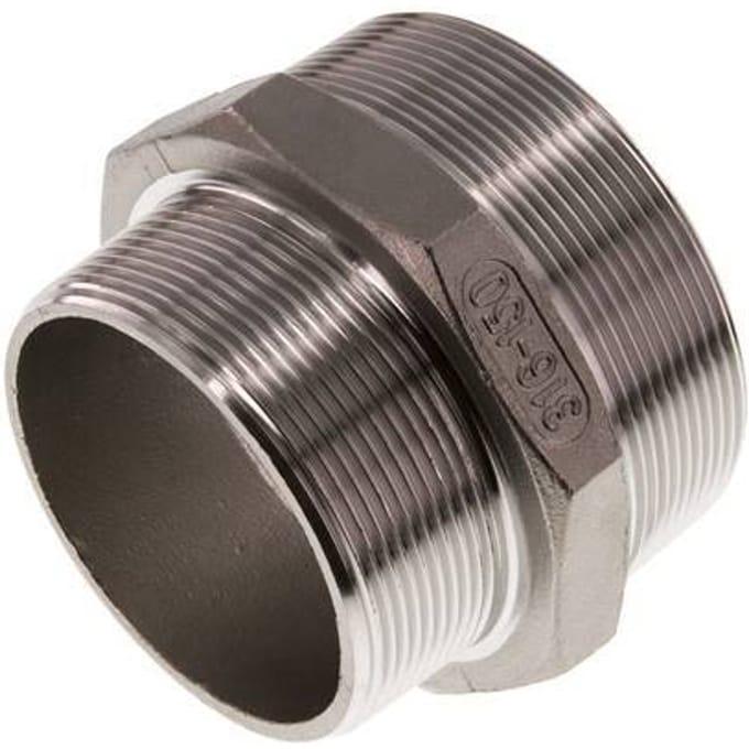 R 3'' x R 2 1/2'' RVS Borstnippel 16 Bar - FL2S-M-SH-300R-212R