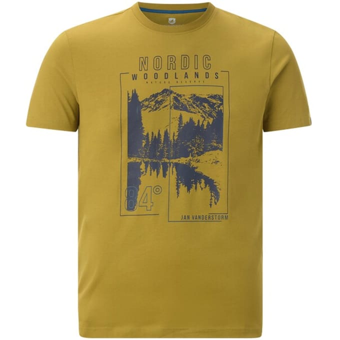 Jan Vanderstorm herren T-Shirt - 60/62 - olijf - Plus Size