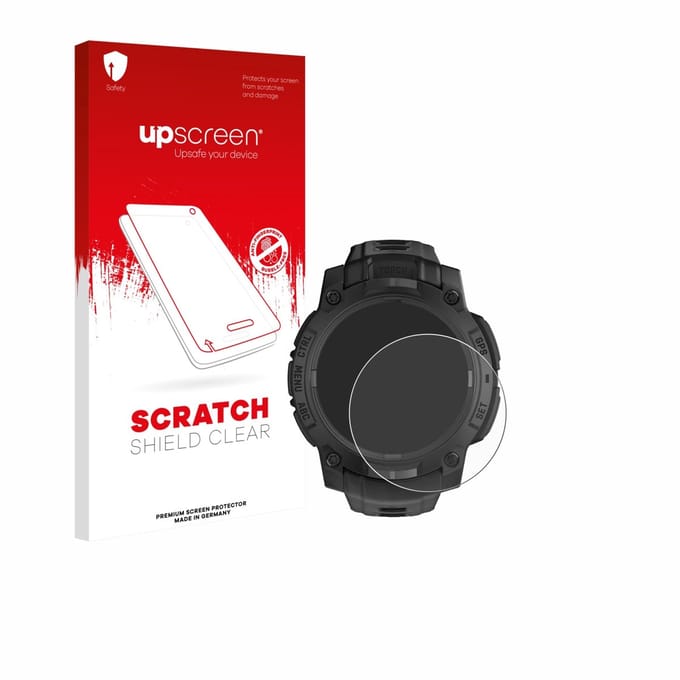 upscreen - Screenprotector voor Garmin Instinct 3 Solar Tactical Edition (45 mm) - Folie Beschermfolie transparant