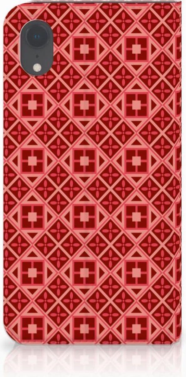 Apple iPhone Xr Hoesje met Magneet Batik Rood