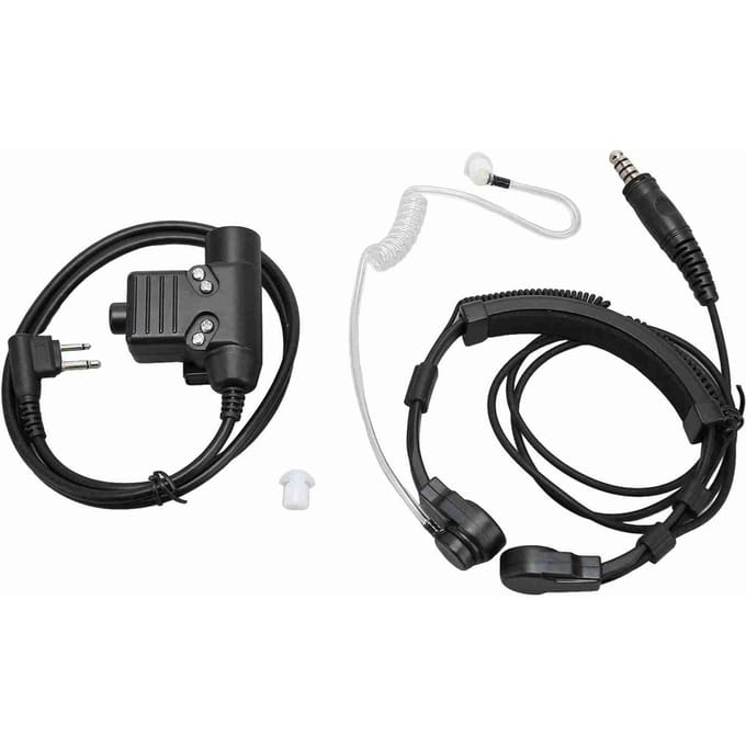 Keelmicrofoon Headset Opgerolde Walkie Talkie Oortelefoon met U94 PTT voor Motorola XTN600 SV22C