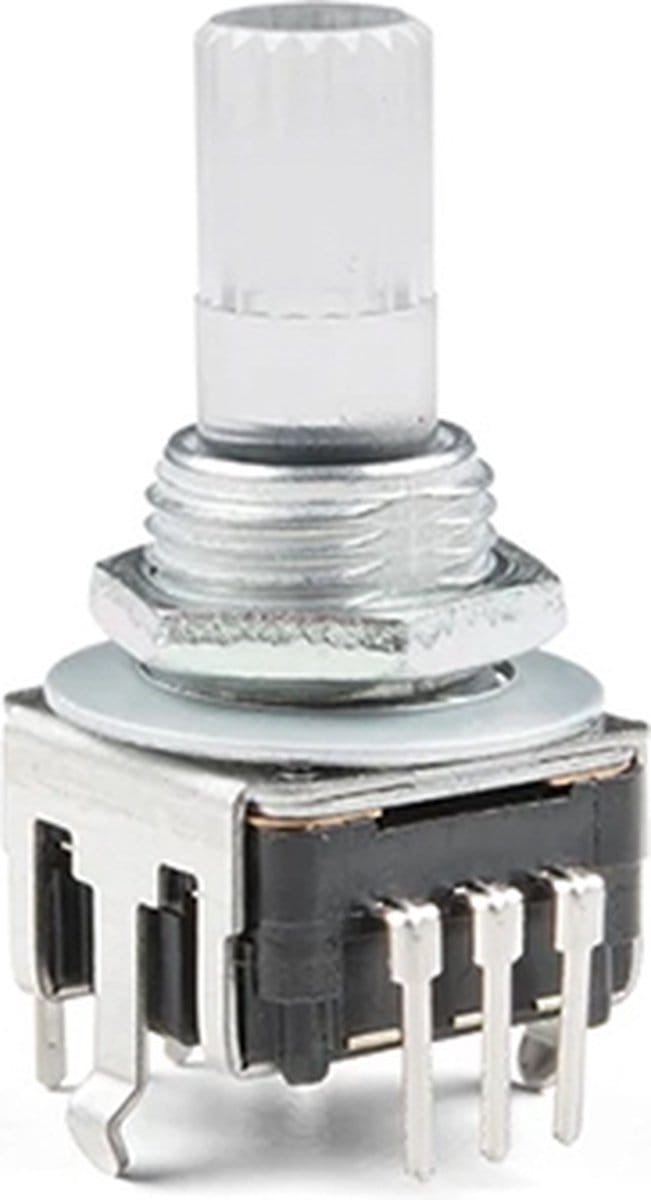 COM-15141 Rotary Encoder – Verlicht (RGB), 360° Rotatie en Drukknop Functie